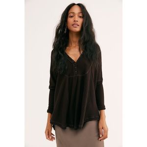 NWOT Free People Leo Henley Top Size XS